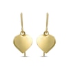Thumbnail Image 1 of Hollow Heart Drop Earrings 14K Yellow Gold