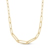 Thumbnail Image 1 of Hollow Graduated Paperclip Chain Necklace 10K Yellow Gold 18&quot;