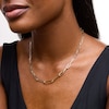 Thumbnail Image 4 of Hollow Graduated Paperclip Chain Necklace 10K Yellow Gold 18&quot;