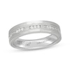 Thumbnail Image 1 of Neil Lane Artistry Men's Round & Baguette-Cut Lab-Grown Diamond Wedding Band 1/2 ct tw 14K White Gold