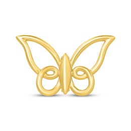 Sneaker Bling Butterfly Shoelace Charm 14K Yellow Gold-Plated Sterling Silver