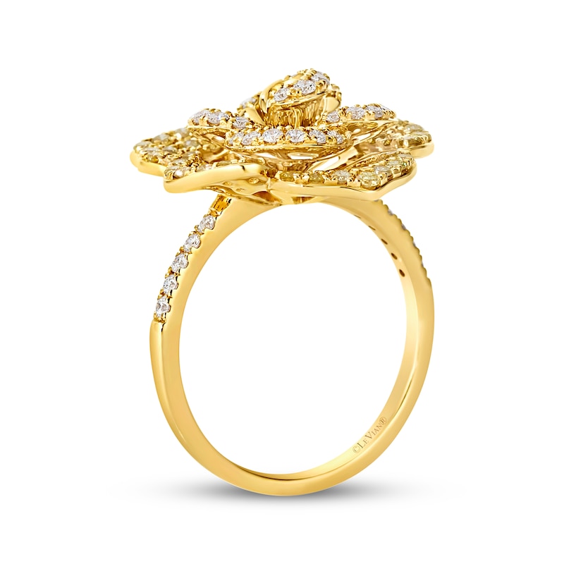 Main Image 2 of Le Vian Vault Diamond Flower Cocktail Ring 1-1/8 ct tw 14K Honey Gold