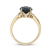 Thumbnail Image 2 of Marquise-Cut London Blue Topaz & Diamond Ring 1/20 ct tw 10K Yellow Gold