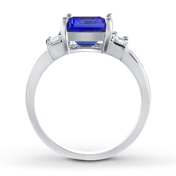 Lab-Created Sapphires Blue & White Ring Sterling Silver | Kay