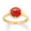 Thumbnail Image 1 of Lab-Created Ruby Ring 10K Yellow Gold