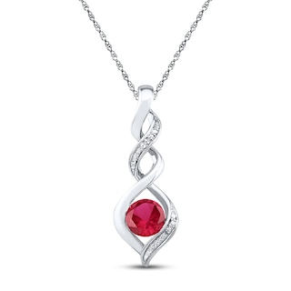 2Colors Fishing Line Necklace with Silver Clasp and Synthetic Stone 40 cm  Ruby : : Fashion