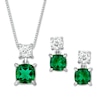 Thumbnail Image 0 of Boxed Set Lab-Created Emeralds Sterling Silver