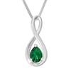 Thumbnail Image 1 of Lab-Created Emerald Necklace Sterling Silver