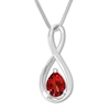 Thumbnail Image 1 of Lab-Created Ruby Necklace Sterling Silver