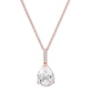 Thumbnail Image 1 of Lab-Created White Sapphire Necklace 10K Rose Gold