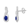 Thumbnail Image 1 of Blue & White Lab-Created Sapphire Earrings Sterling Silver