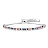 Thumbnail Image 1 of Multi-Stone Rainbow Bolo Bracelet Sterling Silver