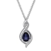 Thumbnail Image 0 of Lab-Created Sapphire Necklace Sterling Silver