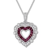 Thumbnail Image 0 of Heart Necklace Lab-Created Rubies Sterling Silver