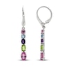 Thumbnail Image 0 of Peridot, Amethyst, Blue Topaz & Lab-Created Pink Sapphire Earrings Sterling Silver