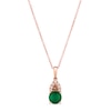 Thumbnail Image 1 of Le Vian Emerald Necklace 1/10 ct tw Diamonds 14K Strawberry Gold 18&quot;