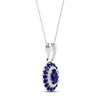 Thumbnail Image 2 of Sapphire & Diamond Necklace 1/15 ct tw 10K White Gold 18&quot;