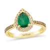 Thumbnail Image 1 of Le Vian Emerald Ring 1/3 ct tw Diamonds 14K Honey Gold