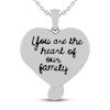 Thumbnail Image 2 of Lab-Created Emerald MOM Heart Necklace Sterling Silver 18"