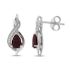 Thumbnail Image 0 of Lab-Created Ruby & Lab-Created Sapphire Earrings in Sterling Silver
