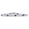 Thumbnail Image 1 of Lab-Created Blue Sapphire & Lab-Created White Sapphire Bracelet Sterling Silver