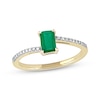 Thumbnail Image 0 of Emerald Ring 1/15 ct tw Diamonds 10K Yellow Gold
