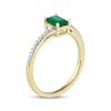 Thumbnail Image 1 of Emerald Ring 1/15 ct tw Diamonds 10K Yellow Gold
