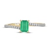 Thumbnail Image 2 of Emerald Ring 1/15 ct tw Diamonds 10K Yellow Gold