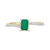 Thumbnail Image 3 of Emerald Ring 1/15 ct tw Diamonds 10K Yellow Gold