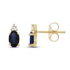 Thumbnail Image 1 of Blue Sapphire & Diamond Earrings 1/20 ct tw 10K Yellow Gold