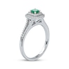 Thumbnail Image 1 of Emerald & Diamond Ring 1/4 ct tw 10K White Gold