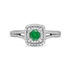 Thumbnail Image 2 of Emerald & Diamond Ring 1/4 ct tw 10K White Gold