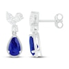 Thumbnail Image 2 of Blue & White Lab-Created Sapphire Earrings Sterling Silver