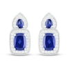 Thumbnail Image 2 of Blue & White Lab-Created Sapphire Earrings Sterling Silver