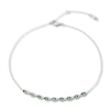 Thumbnail Image 1 of Lab-Created Emerald Anklet Sterling Silver 11&quot; Adjustable