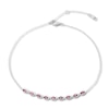 Thumbnail Image 1 of Lab-Created Ruby Anklet Sterling Silver 11&quot; Adjustable