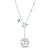 Thumbnail Image 1 of Emerald Om Necklace 1/10 ct tw Diamonds Sterling Silver 18&quot;