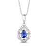 Thumbnail Image 1 of Le Vian Diamond & Sapphire Necklace 1/6 ct tw 14K Vanilla Gold 18&quot;