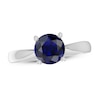 Thumbnail Image 0 of Blue Lab-Created Sapphire Solitaire Ring Sterling Silver