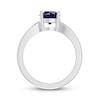 Thumbnail Image 1 of Blue Lab-Created Sapphire Solitaire Ring Sterling Silver