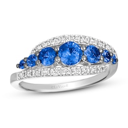 Le Vian Sapphire Ring 1/5 ct tw Diamonds 14K Vanilla Gold