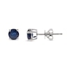 Thumbnail Image 1 of Blue Sapphire Solitaire Earrings 10K White Gold