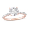 Thumbnail Image 1 of White Lab-Created Sapphire Ring 10K Rose Gold