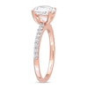 Thumbnail Image 3 of White Lab-Created Sapphire Ring 10K Rose Gold