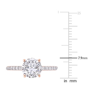 White Lab-Created Sapphire Ring 10K Rose Gold | Kay