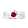 Thumbnail Image 2 of Lab-Created Ruby & White Lab-Created Sapphire Ring Sterling Silver