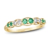 Thumbnail Image 1 of Le Vian Emerald & Diamond Stacking Ring 1/6 ct tw Diamonds 14K Honey Gold