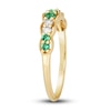 Thumbnail Image 4 of Le Vian Emerald & Diamond Stacking Ring 1/6 ct tw Diamonds 14K Honey Gold