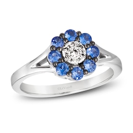 Le Vian Diamond & Sapphire Ring 1/20 ct tw Diamonds 14K Vanilla Gold