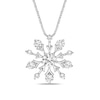 Thumbnail Image 1 of White Lab-Created Sapphire Snowflake Necklace Sterling Silver 18&quot;